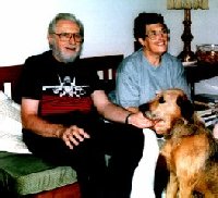 Bill Sippo with wife Anne and family dog.